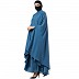 Designer Irani Kaftan with chikan embroidery work- French Blue Designer Irani Kaftan with chikan embroidery work- French Blue